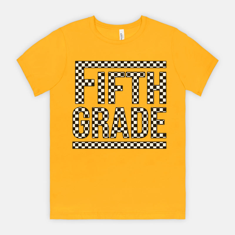 Fifth Grade Checked Out Tee