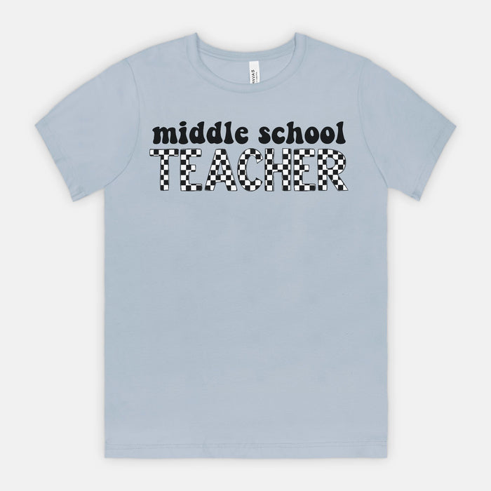 Checkered Middle School Tee