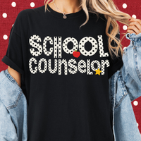 Dotted School Counselor Tee