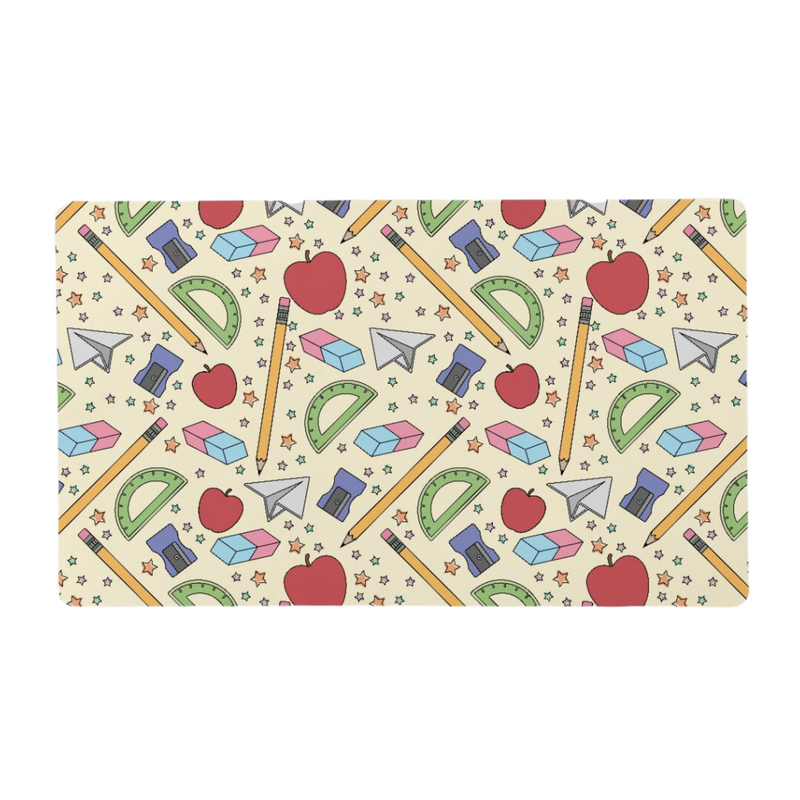 School Supplies Desk Mat