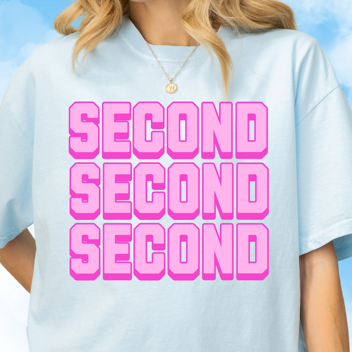 Second Grade Pink Colorblock Tee