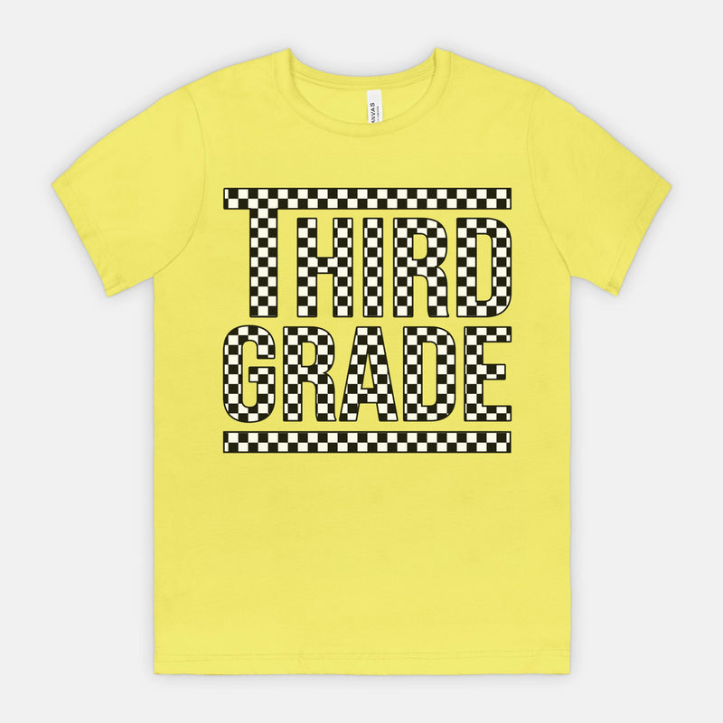Third Grade Checked Out Tee