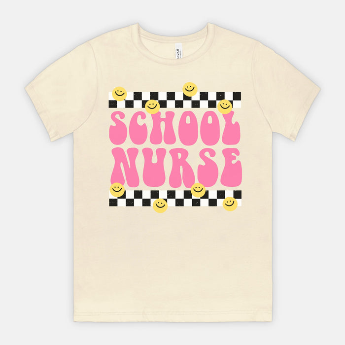 School Nurse Smiley Tee