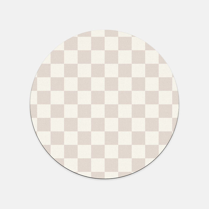 Neutral Check Mouse Pad