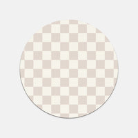 Neutral Check Mouse Pad