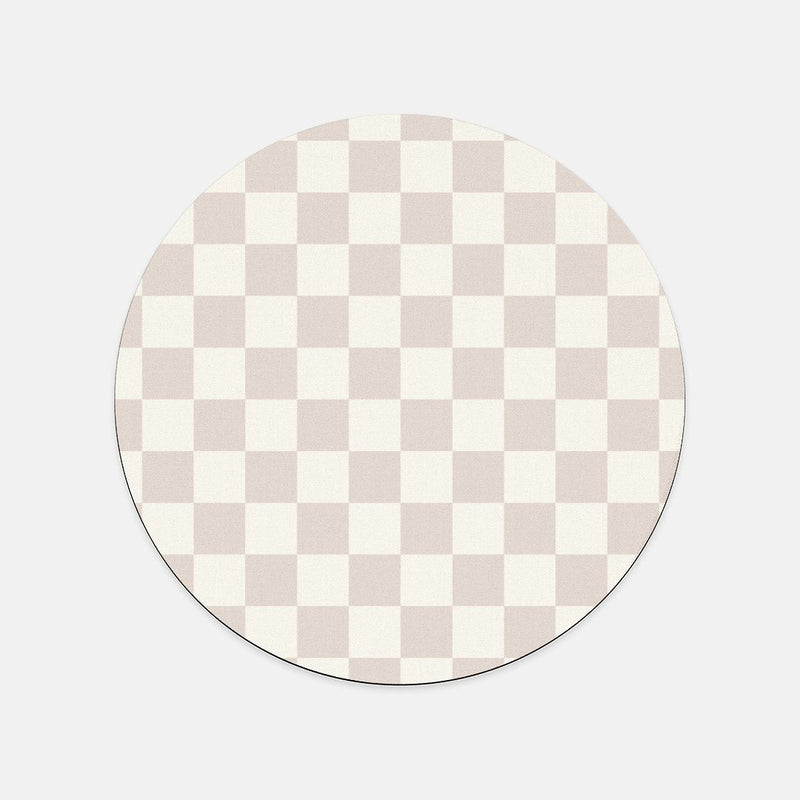 Neutral Check Mouse Pad