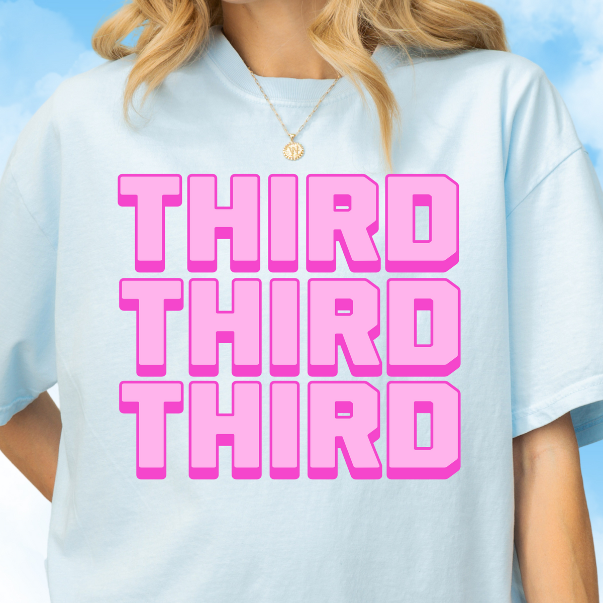 Third Grade Pink Colorblock Tee