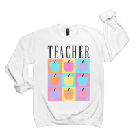 Teacher Colorblock Crewneck Sweatshirt