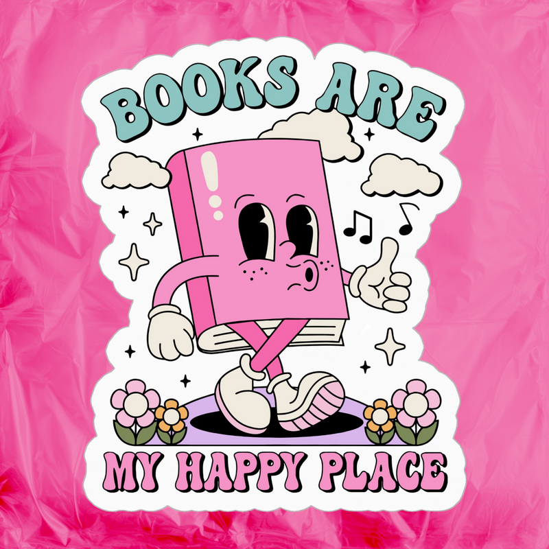 Books Are My Happy Place Sticker