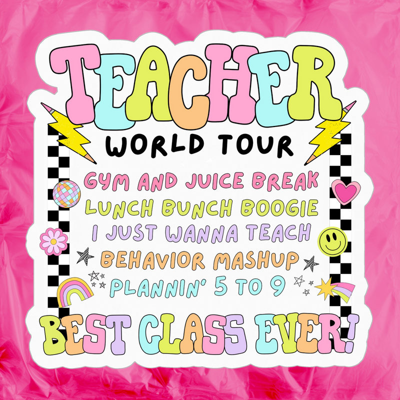 Teacher World Tour Sticker