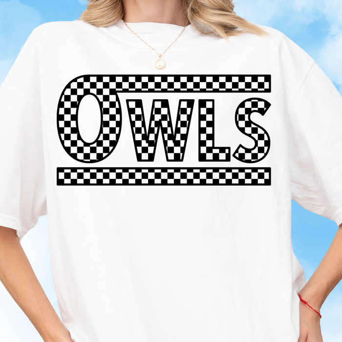 Checkered Owls Tee