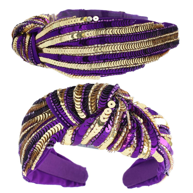 Purple + Gold Headband