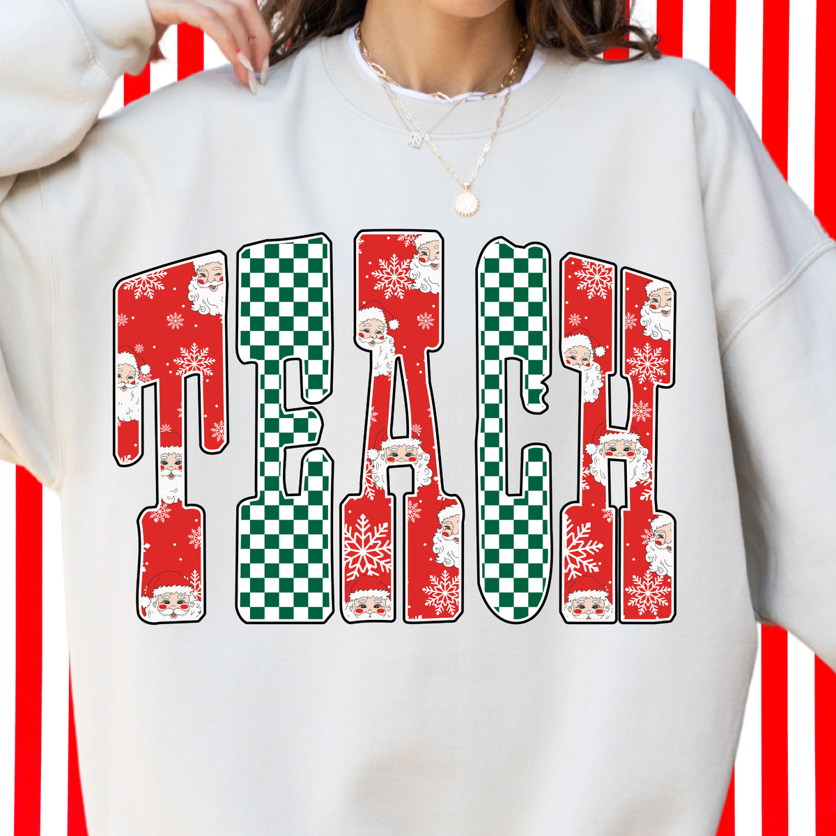 Teach Holiday Crewneck Sweatshirt