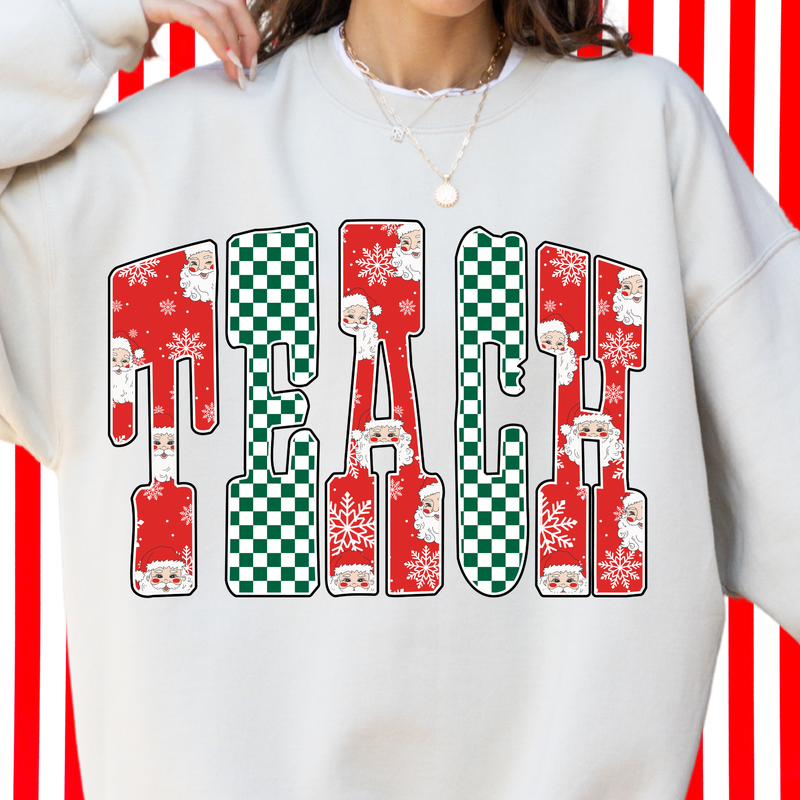 Teach Holiday Crewneck Sweatshirt