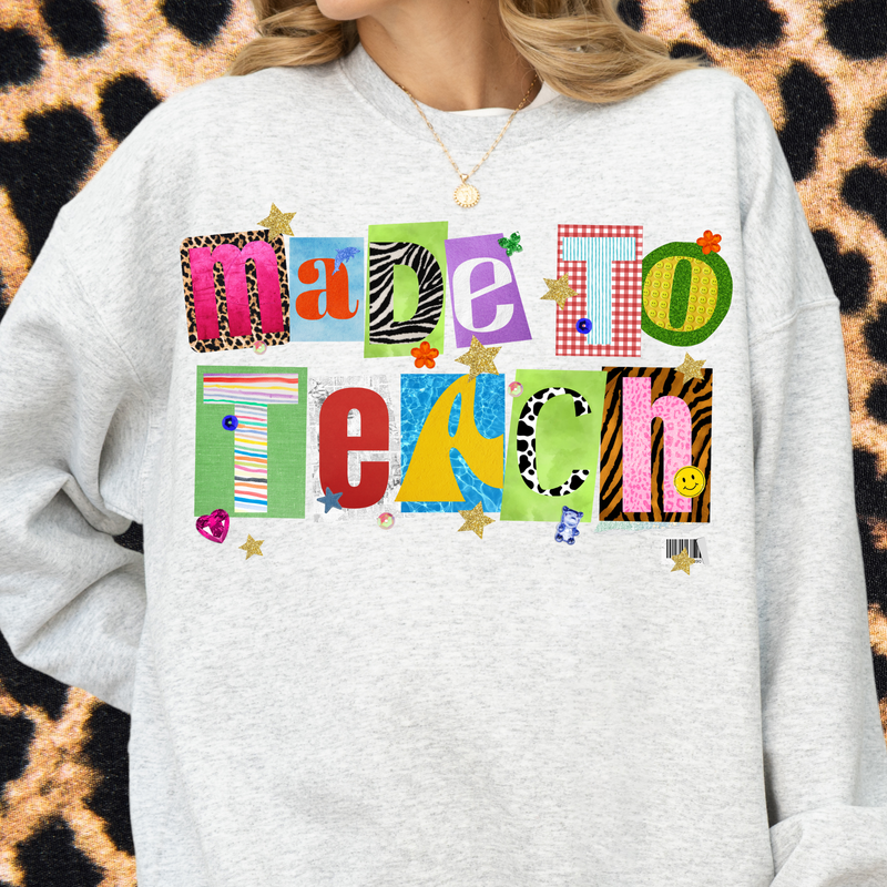 Made to Teach Collage Crewneck Sweatshirt