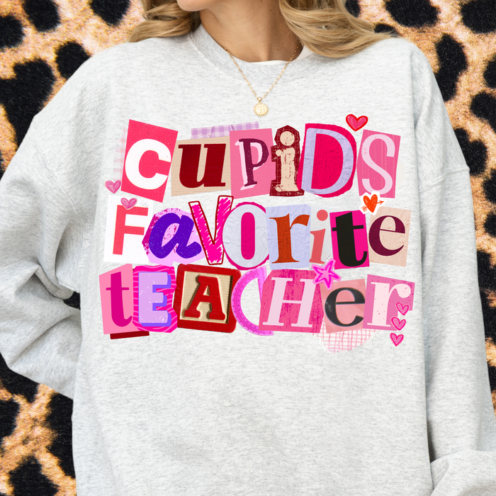 Cupid's Favorite Teacher Crewneck Sweatshirt