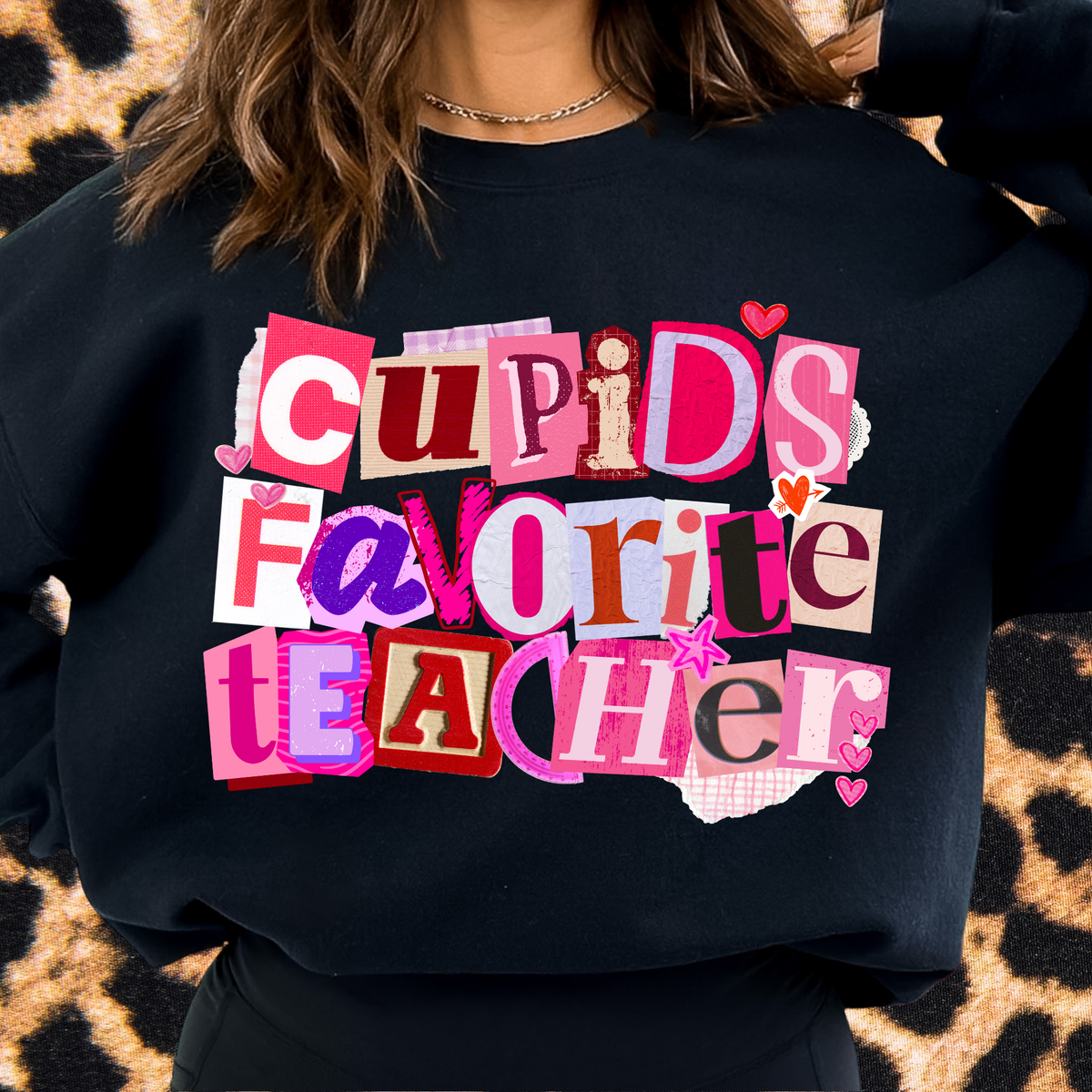 Cupid's Favorite Teacher Crewneck Sweatshirt
