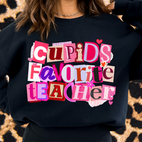 Cupid's Favorite Teacher Crewneck Sweatshirt