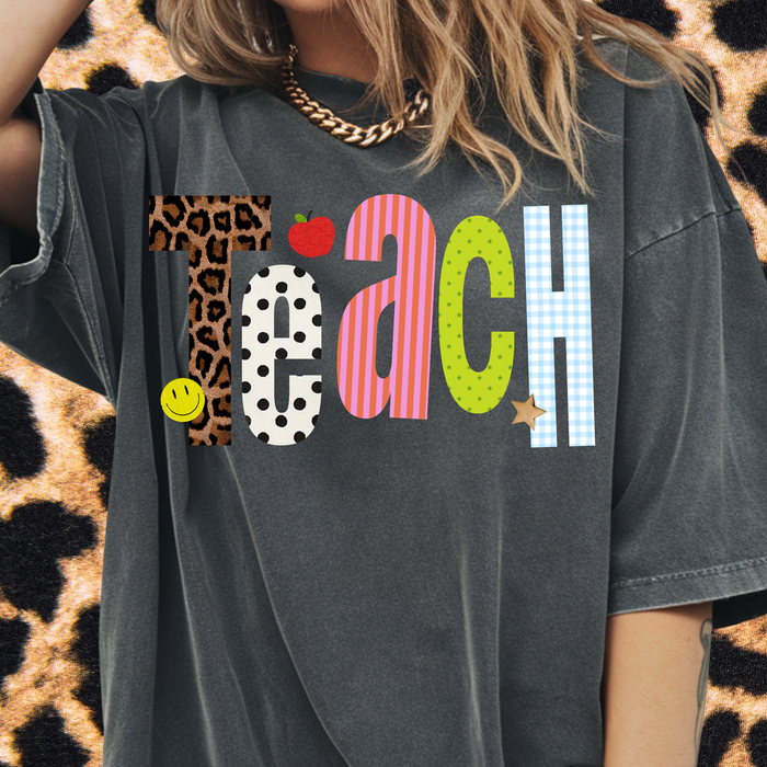 Patterned Teach Tee