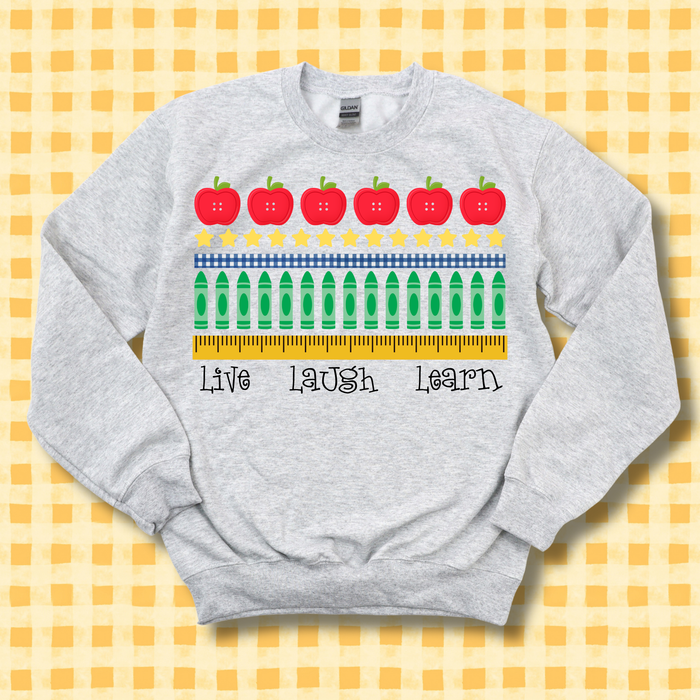 Live Laugh Learn Crewneck Sweatshirt