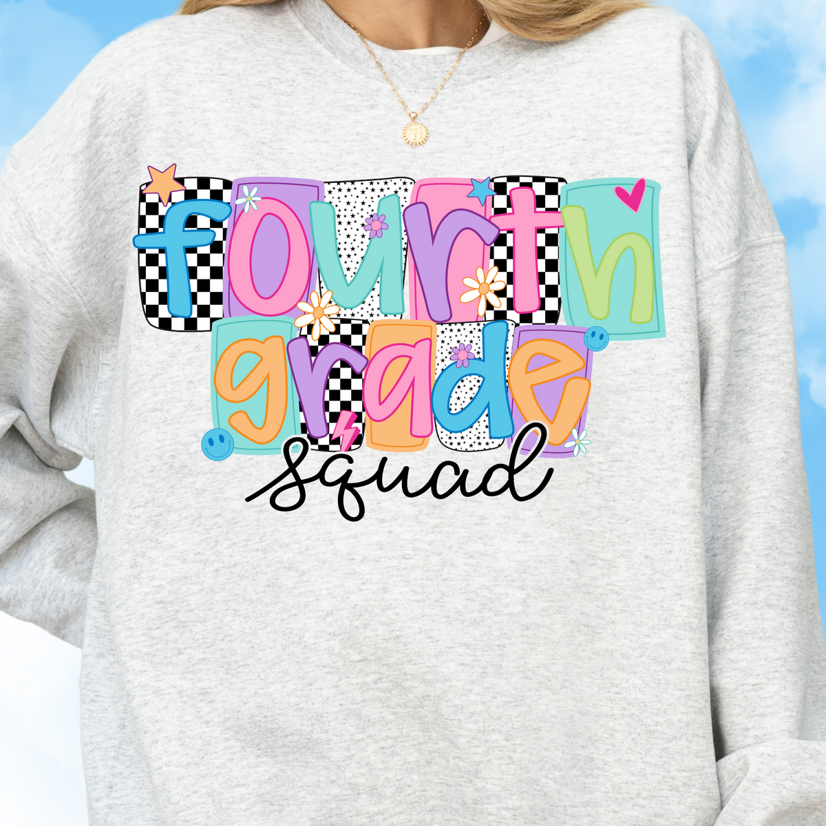 Fourth Grade Squad Crewneck Sweatshirt