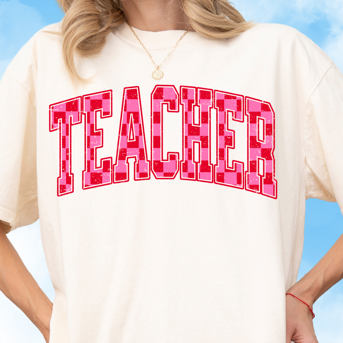 Valentine Check Teacher Tee