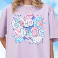 Patchwork Preppy Second Grade Tee