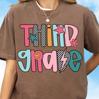 Muted + Checkered Third Grade Tee