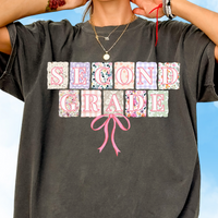 Floral Boho Second Grade Tee