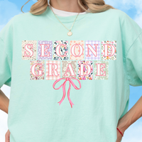 Floral Boho Second Grade Tee
