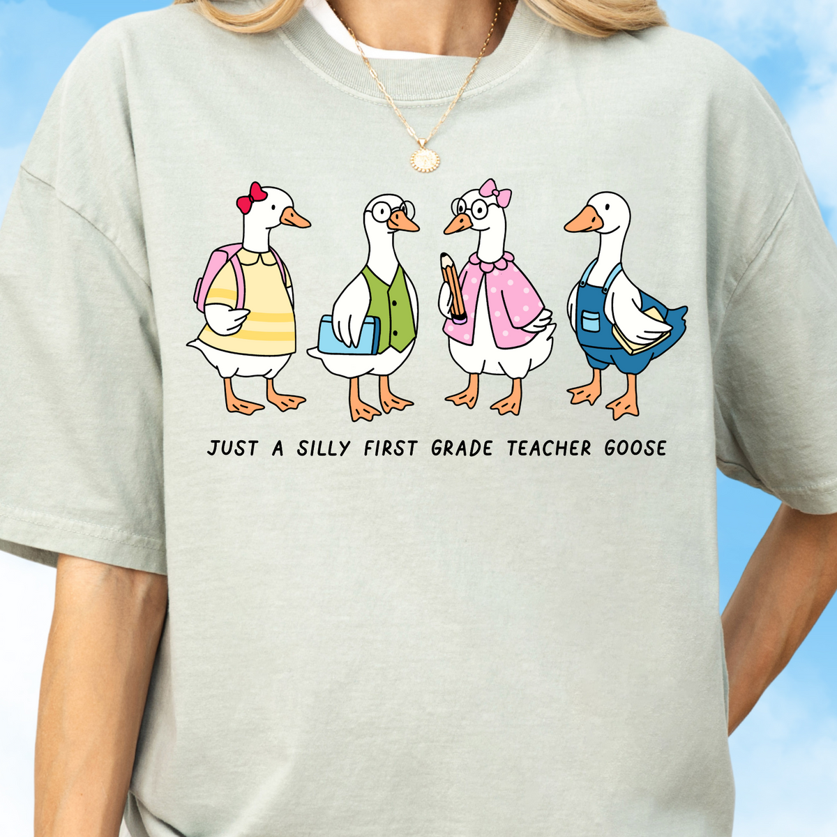 First Grade Teacher Goose Tee