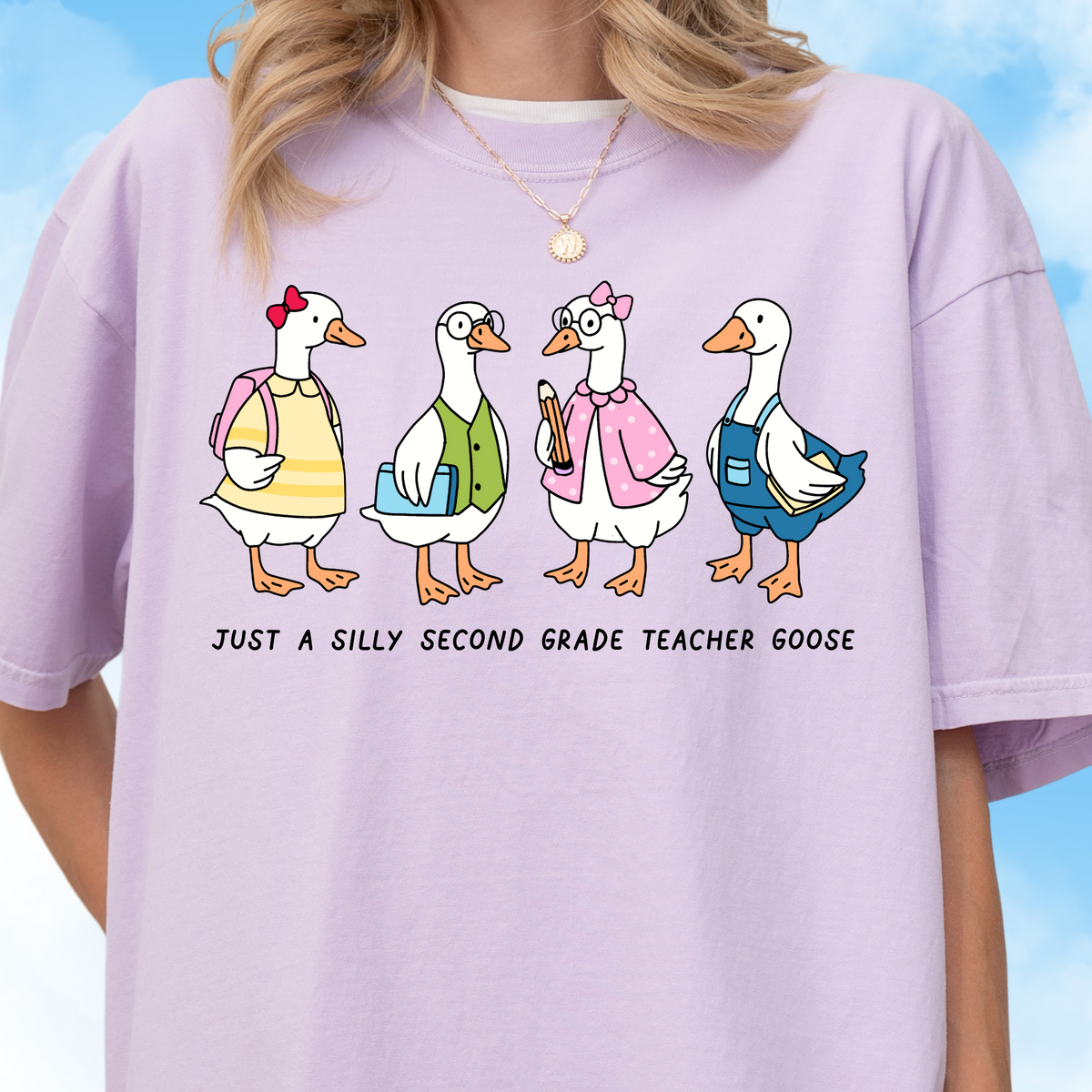 Second Grade Teacher Goose Tee