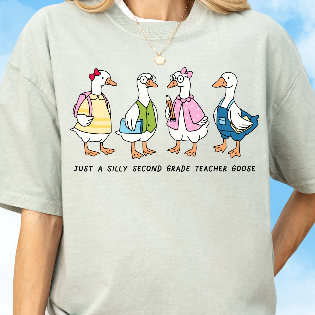 Second Grade Teacher Goose Tee
