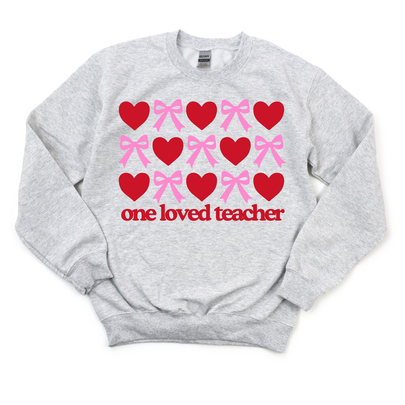 One Loved Teacher Crewneck Sweatshirt