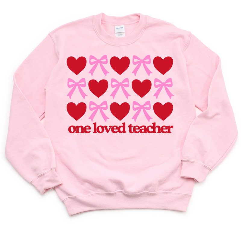 One Loved Teacher Crewneck Sweatshirt