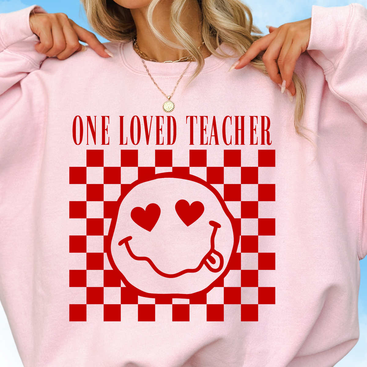 One Loved Teacher Crewneck Sweatshirt