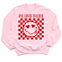 One Loved Teacher Crewneck Sweatshirt