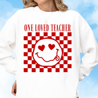 One Loved Teacher Crewneck Sweatshirt