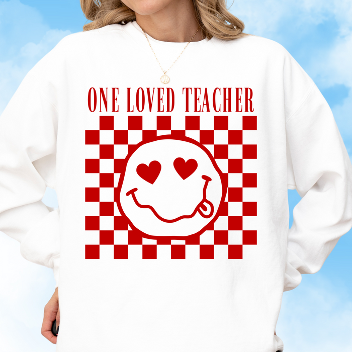 One Loved Teacher Crewneck Sweatshirt