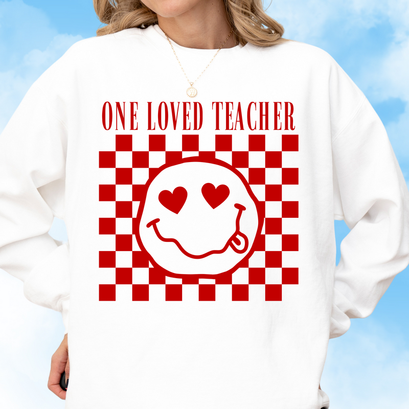 One Loved Teacher Crewneck Sweatshirt