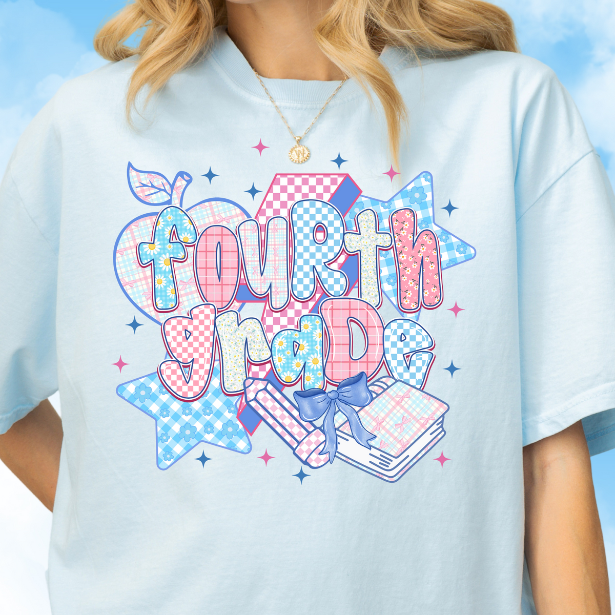 Patchwork Preppy Fourth Grade Tee