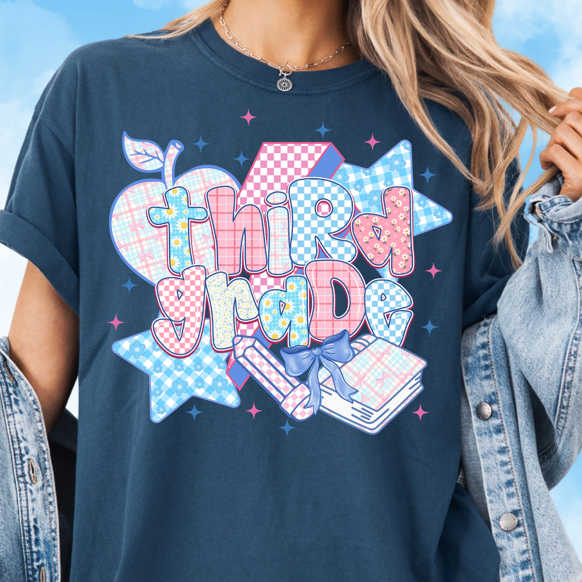 Patchwork Preppy Third Grade Tee