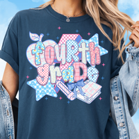 Patchwork Preppy Fourth Grade Tee