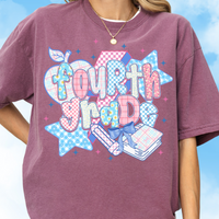 Patchwork Preppy Fourth Grade Tee