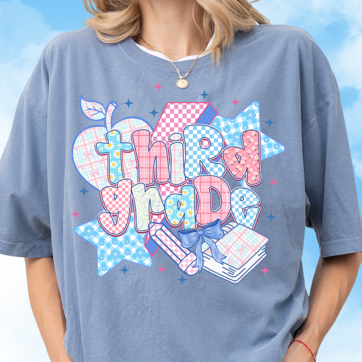 Patchwork Preppy Third Grade Tee