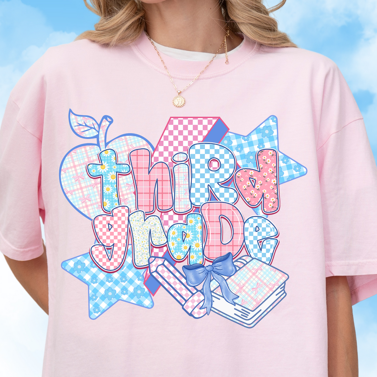 Patchwork Preppy Third Grade Tee