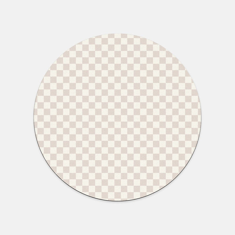 Neutral Checkered Mouse Pad