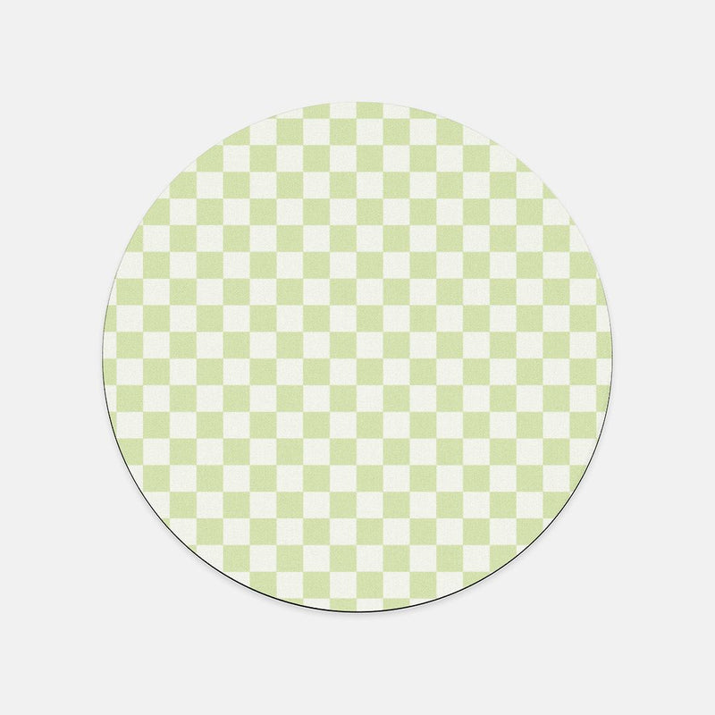 Lime Checkered Mouse Pad