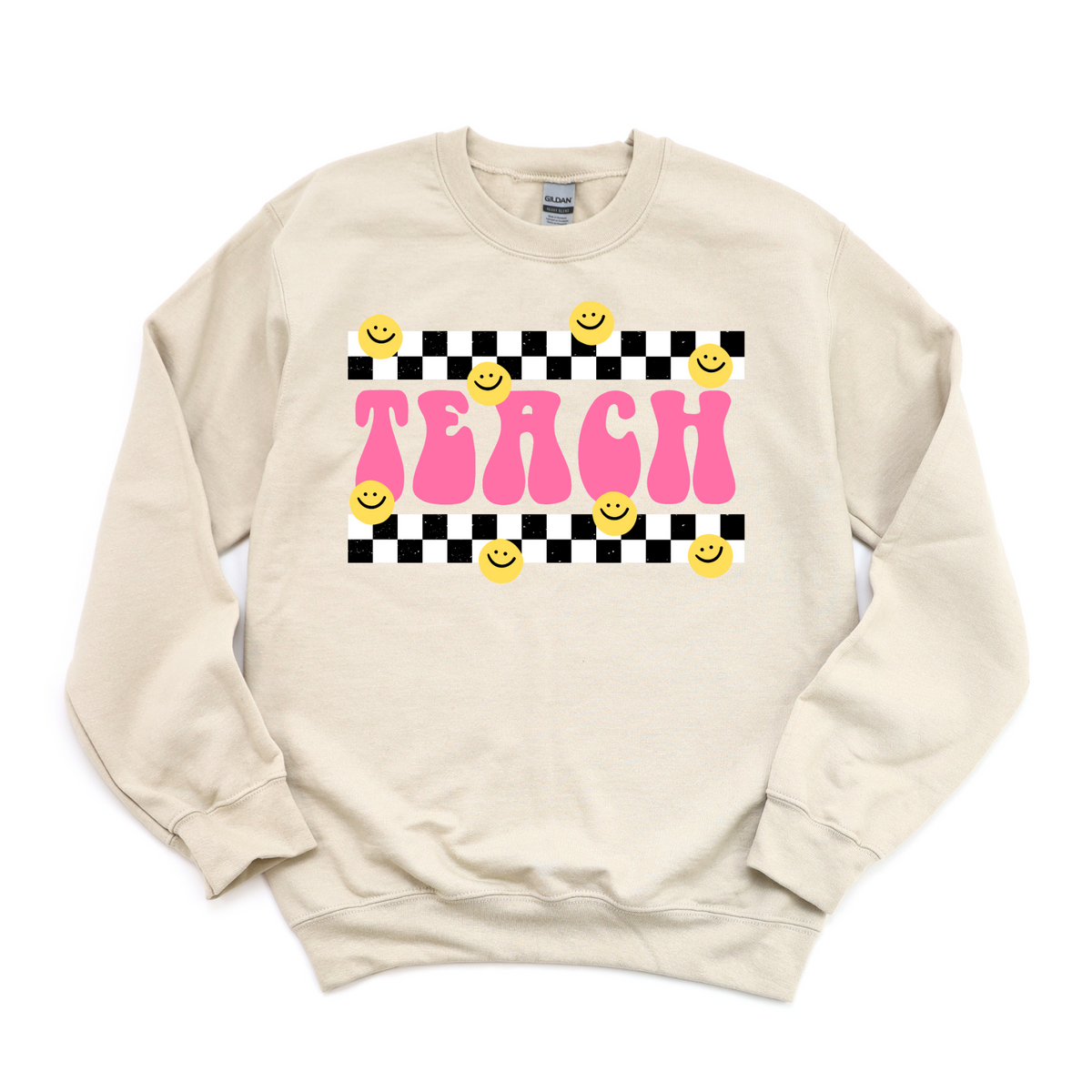 Teach Smiley Crewneck Sweatshirt