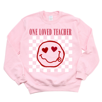 One Loved Teacher Crewneck Sweatshirt